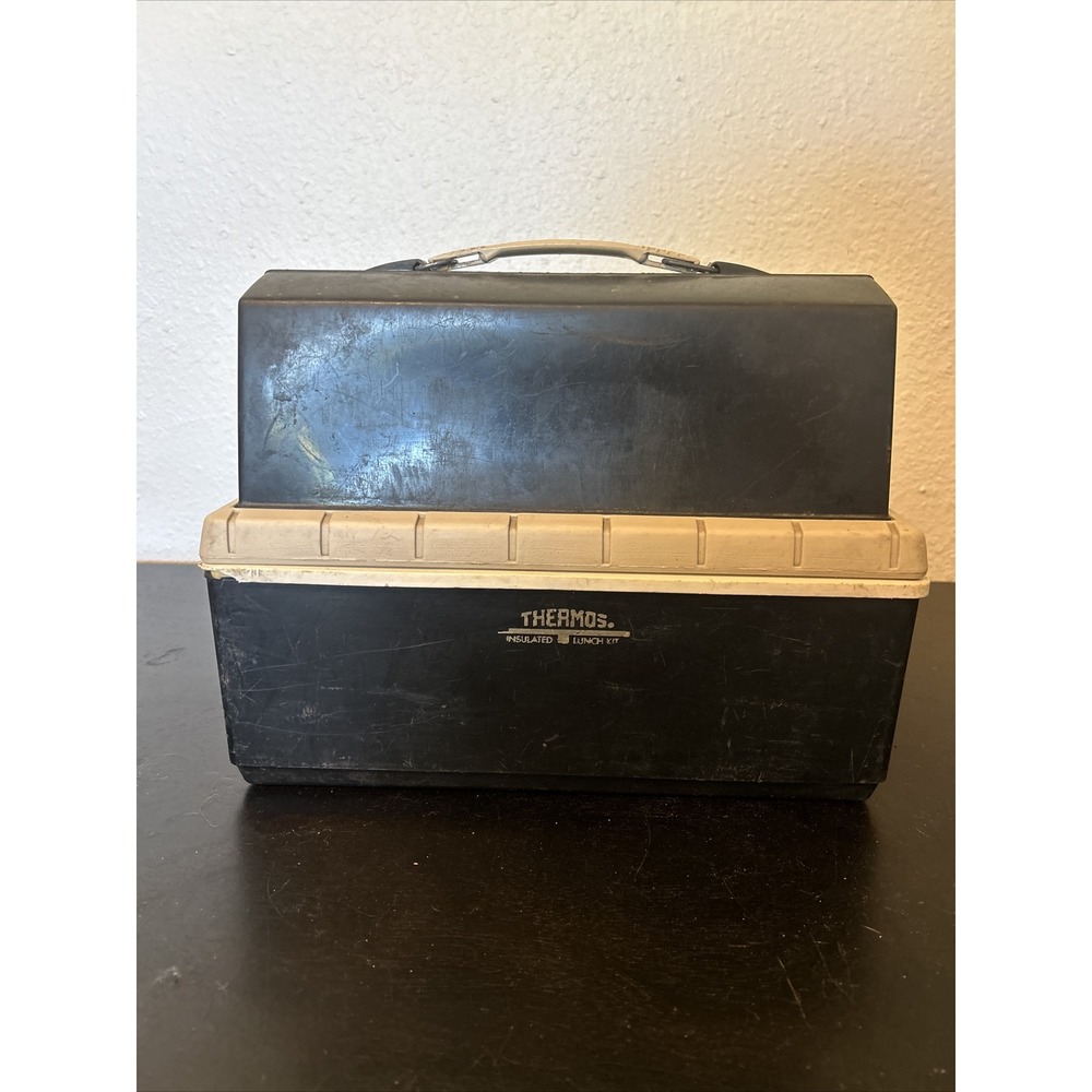 Vintage Thermos Brand Insulated Lunch Kit Lunch Box King Seeley Made in USA
